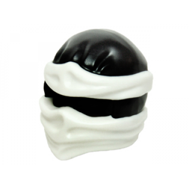 minifigure headgear ninjago wrap type 2 with molded white wraps and knot pattern