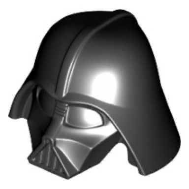 minifigure headgear helmet sw darth vader type 2 top