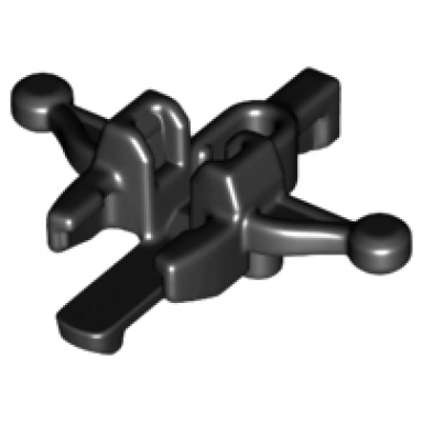 black minifigure weapon crossbow with mini blaster shooter