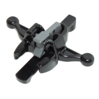 black minifigure weapon crossbow with mini blaster shooter with dark bluish gray trigger 20105 15392