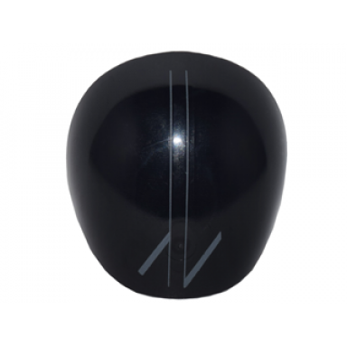 black large figure armor round smooth with 2 thick silver diagonal lines and 2 thin lines pattern
