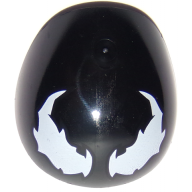 black large figure armor round smooth with white venom eyes pattern