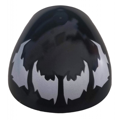 black large figure armor round smooth with 4 large white eyes pattern venom