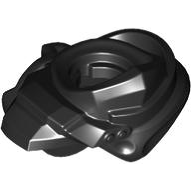 black minifigure armor shoulder pad and wrap with scabbard for 2 katanas