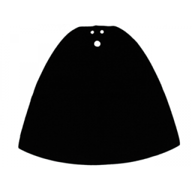 black cloth cape with 3 holes large buildable figures