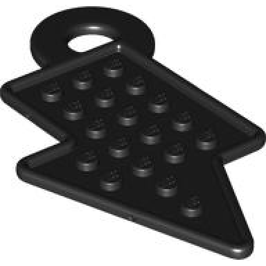 black bag tag lightning bolt