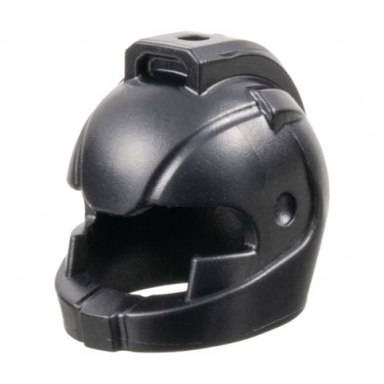 black minifigure headgear helmet space with air intakes and hole on top