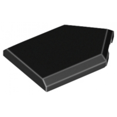 black tile modified 2 x 3 pentagonal