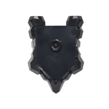 black minifigure shield pentagonal with rock edges