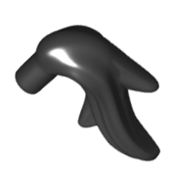black minifigure plume feather ponytail