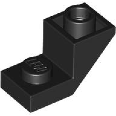 black slope inverted 45 2 x 1 with 2 3 cutout