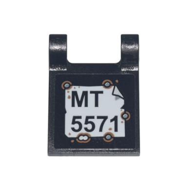 black flag 2 x 2 square with note with mt 5571 and metal rivets pattern sticker - set 70840