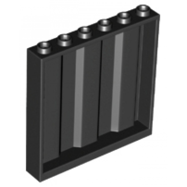 black panel 1 x 6 x 5 with corrugated profile