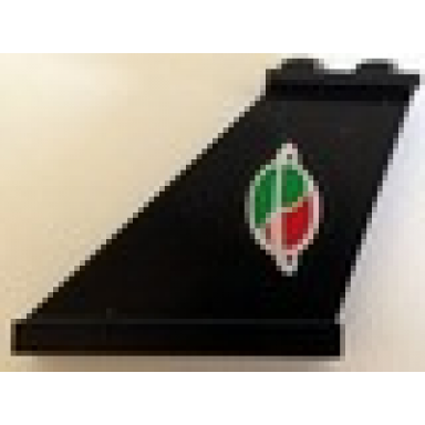 black tail 4 x 1 x 3 with octan-space logo pattern on left model right side sticker - set 70816