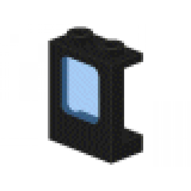 black window 1 x 2 x 2 plane with trans-light blue glass 2377 4862