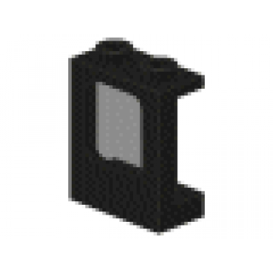 black window 1 x 2 x 2 plane with trans-brown glass 2377 4862