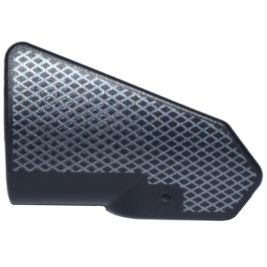 black technic panel fairing 7 very small smooth short side a with silver lattice grid pattern