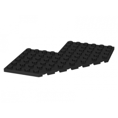 black wedge plate 10 x 10 with 4 x 4 cutout and cut corner