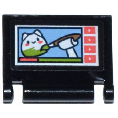 minifigure utensil book cover with computer screen video white toy lime and medium nougat paint brush coral buttons list pattern sticker - set 42647