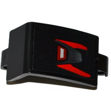black technic panel curved 3 x 5 x 3 with red air intake pattern model left side sticker - set 42053