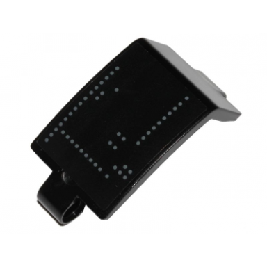black technic panel curved 3 x 5 x 3 with gray dots pattern model left side stickers - set 75532