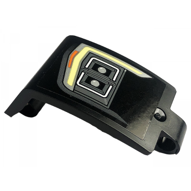 black technic panel curved 3 x 5 x 3 with headlight and blinker pattern model right side sticker - set 42126
