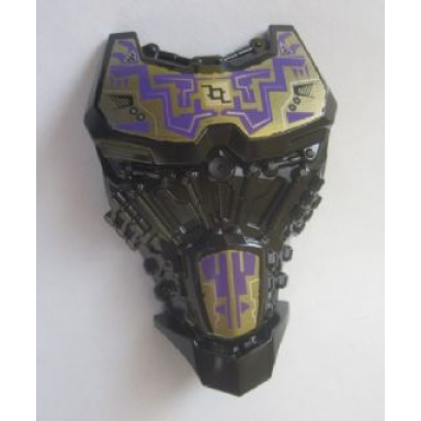 black large figure torso with bionicle dark purple and gold pattern