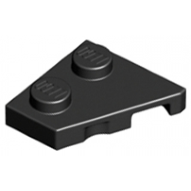 black wedge plate 2 x 2 left