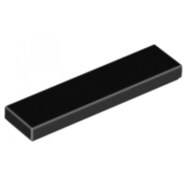 black tile 1 x 4