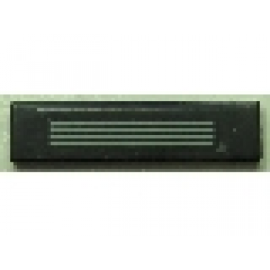 black tile 1 x 4 with black and light gray exhaust vent grille pattern sticker - sets 5541 5571 10151
