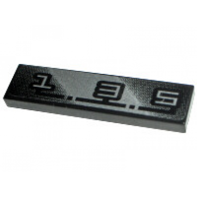 black tile 1 x 4 with 1-3-5 gearbox pattern sticker - set 8466