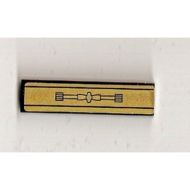 black tile 1 x 4 with gold panel pattern sticker - set 8007