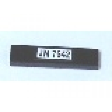 black tile 1 x 4 with jm 7642 pattern sticker - set 7642