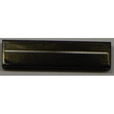 black tile 1 x 4 with silver stripe on black background pattern sticker - set 8186