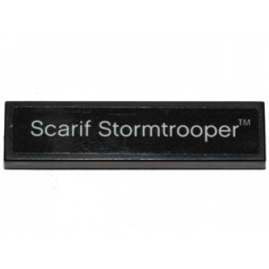 black tile 1 x 4 with scarif stormtrooper pattern sticker - set 40176