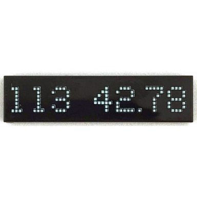 black tile 1 x 4 with white 113 and 42.78 in digital scoreboard font pattern