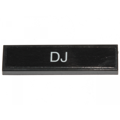 black tile 1 x 4 with dj pattern sticker - set 40298