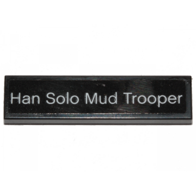 black tile 1 x 4 with han solo mud trooper pattern sticker - set 40300