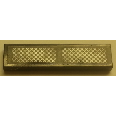 black tile 1 x 4 with two silver grilles on black background pattern sticker - set 8143