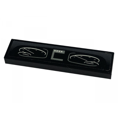 black tile 1 x 4 with car dashboard with speedometer tachometer and gauges pattern sticker - set 42129