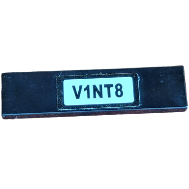 black tile 1 x 4 with v1nt8 pattern sticker - set 76054