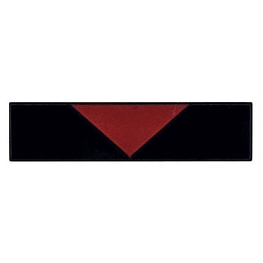 black tile 1 x 4 with red triangle pattern brickheadz shadow forehead