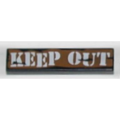 black tile 1 x 4 with keep out pattern