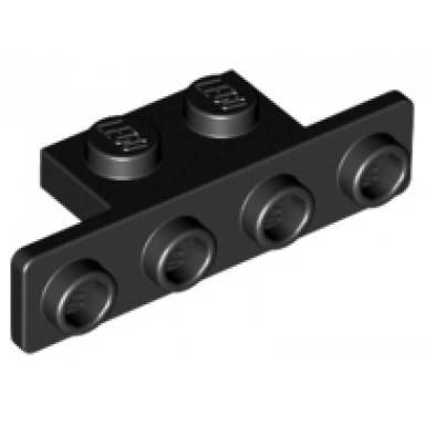 black bracket 1 x 2 - 1 x 4 with rounded corners