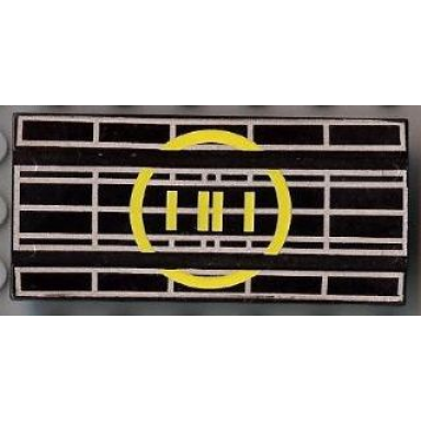 black vehicle spoiler plow blade 6 x 3 with hinge with yellow radar pattern