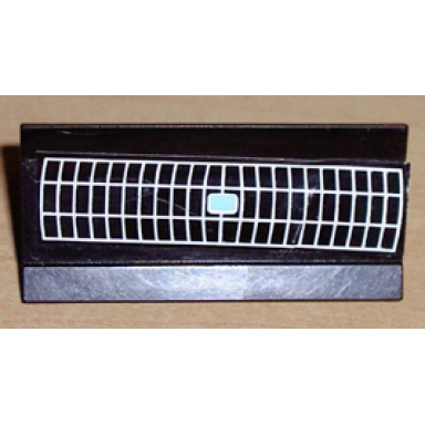vehicle spoiler plow blade 6 x 3 with hinge with white grid and small blue rectangle pattern sticker - set 1775