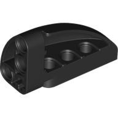 black technic panel curved 5 x 3 x 2 corner quarter ellipse right