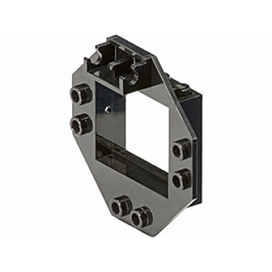 black hinge window frame 1 x 4 x 3 with octagonal panel
