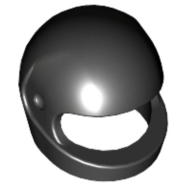 black minifigure headgear helmet motorcycle standard
