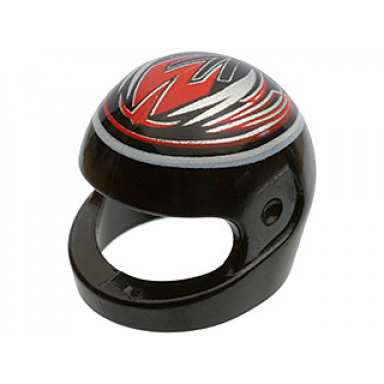 black minifigure headgear helmet motorcycle standard with ferrari k raikkonen pattern